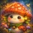 An abstract, colorful animal-themed avatar with vibrant hues and intricate patterns, ideal for a user profile picture.